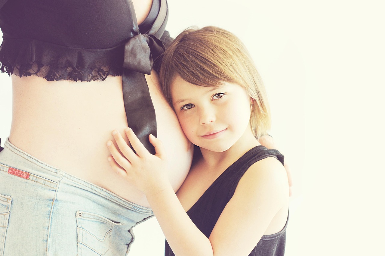 Expecting mother relaxing